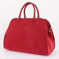 Sac cabas en suède — rouge
