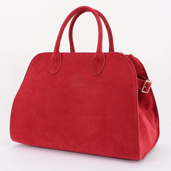 Sac cabas en suède — rouge