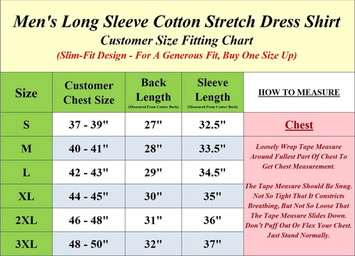 Chemise habillée extensible pour homme, manches longues, non rentrée
