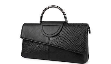 Pochette en similicuir à motif croco