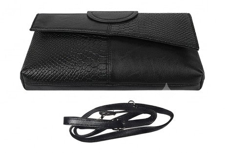 Pochette en similicuir à motif croco