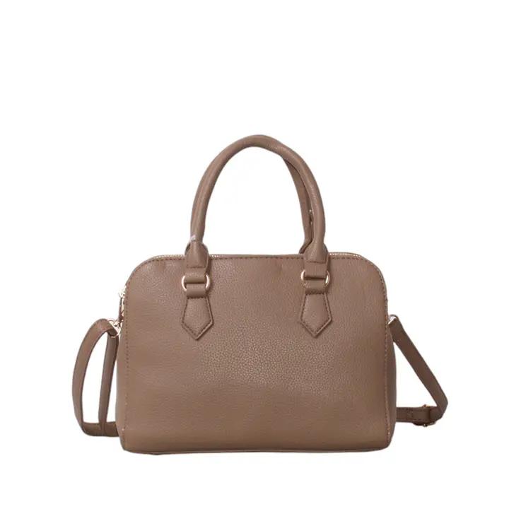 Sac bandoulière à trois compartiments couleur taupe  Nouvelle collection